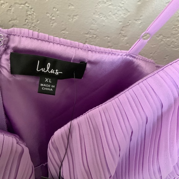 Sweetest Splendor Lilac Sleeveless Pleated Bustier Maxi Dress Size XL - Picture 4 of 7